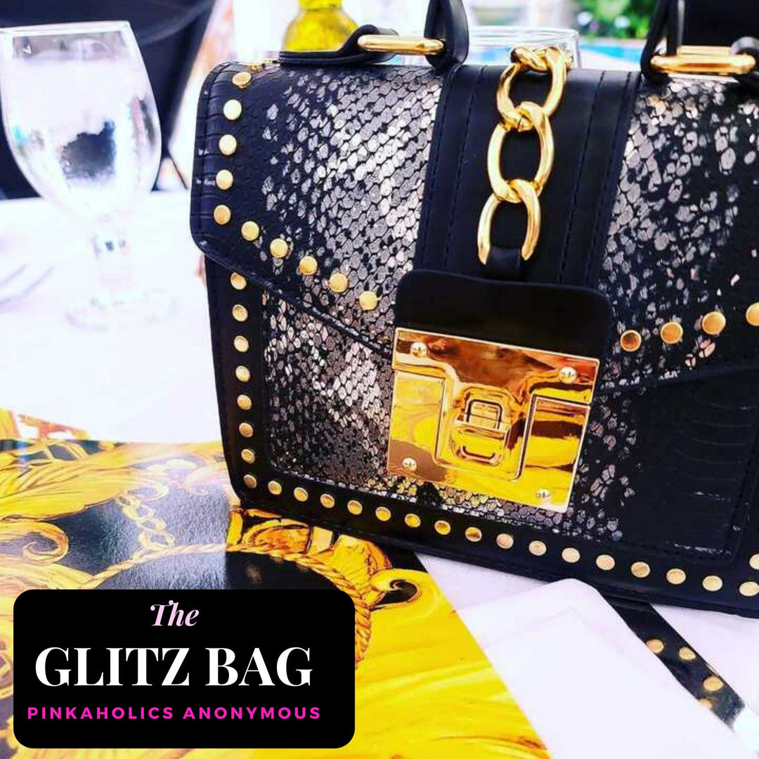 Glitz Glamour Bag Gold Black - Pinkaholics Anonymous